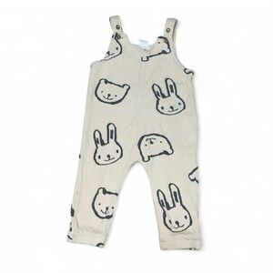 H&M Beige Overalls Dungarees with Animal Faces